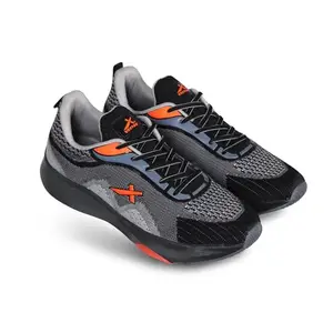 Vector X Shark Running/Jogging Light Weight Durable Comfortable Fit EVA/Rubber Sole Shoes (10, Grey-Black-Orange)