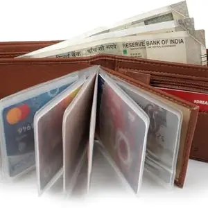Men & Women Wallet (10 Card Slots) SPY-C0W-ZIPALBUM-TAN_CW