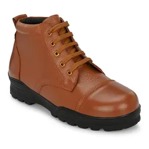 INDIANTRENDS Extra Super Quality 100% Pure Soft Leather Comfortable Formal Shoes for Men (T-5102-TAN-10)