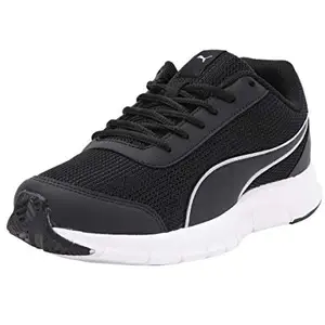 Puma mens Bent Black-Silver Running Shoe - 6 UK (37310202)
