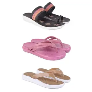 Women's Comfortable Sandal,Casual Lightweight Sandal for Everyday Wear | CL-(COMBO-3)-1992-1978-1860-6-EURO-37