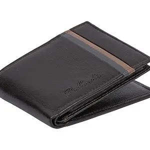 DECARDIN Pure Leather Brown Wallet for Men | 15 Card Slots | 2 Currency & 2 Secret Compartments