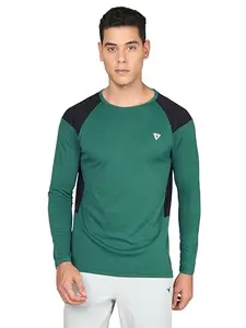 TECHNOSPORT Men's Slim Fit T-Shirt - (MTP707SOM2XL_Storm_2XL) Pack of 1