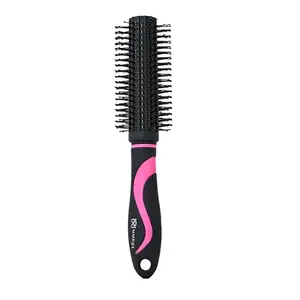 MAHQEE Black Pink Round Hairbrush