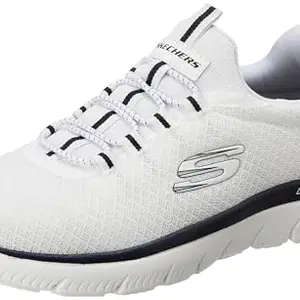 Skechers-Men's Casual Shoes-SUMMITS-52811ID-WNV-8 White/Navy