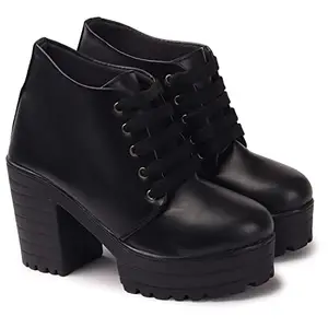 STRASSE PARIS Women's & Girls Amazing Design Stylish & Comfortable Fashion Casual Outdoor High Heel Ankle Boot,5