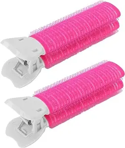 APOEM 2 Pcs Hair Roller Hair Curler Clips Volumizing Hair Root Clips Hair Root Bangs Fluffy Clips, Hair Styling Rollers Clips Hairdressing Curling Clips Hair Section Clip (rose Red, 2 Count (Pack of 1))