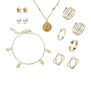 YU FASHIONS Rings Set, Bracelet, Necklace, Earrings Set