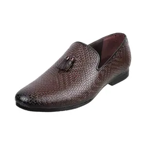Metro Men Brown Formal Leather Flat Shoes UK/8 Eu/42 (19-305)