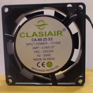 CLASIAIR Cooling Fan 3 Inch 80 X 80 X 25 MM CA-80 25 S2 For Heavy Machines, Computer, Refrigeration spares, Chimani, Tea Machine, Welding Machine
