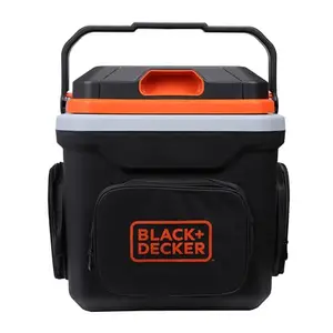 BLACK+DECKER BDC24L-B1 Thermoelectric Portable Automotive Car Beverage Cooler & Warmer (PRE-COOL Required), Used To Store Beverages,1 Year Warranty (Black)