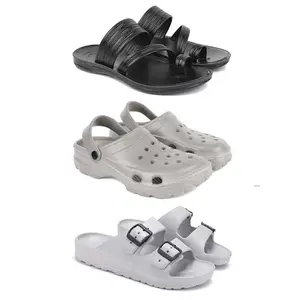 DRACKFOOT Men's Sandals | Lightweight Wear| Stylish & Easy to Wear For Men's GR-SAN-(3-COMBO)-3152-3124-3114-10