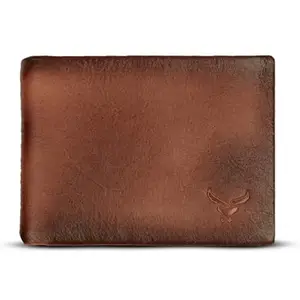 REDHORNS Genuine Leather Wallet for Men RFID Wallet with 9 Credit, Debit Card Slots, Slim Leather Purse for Men - (WM-405F_Tan)
