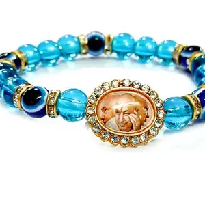 ASTROGHAR Shukrana Guru Ji Swaroop Evil Ey Crystal Protection Bracelet For Men and Women