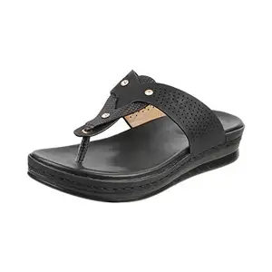Metro Women Black Synthetic Sandals ( 32-814-11-41 ) ( Size 8 UK/India (41EU) )