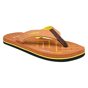 Campus Women's GCL-2004 TAN/YLO Flip-Flops - 5UK/India GCL-2004