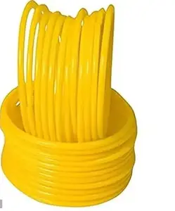 Yellow Glass bangles Set for Women And Girls Pack of 48 (2.6)