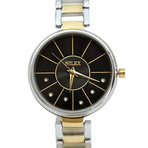 Nilex Women's Black Dial Quartz Stainless Steel Watch
