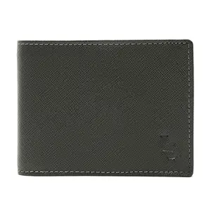 LOUIS STITCH Mens Ash Grey Italian Saffiano Leather Wallet RFID Blocking Slim Card Holder Multiple Slots Handcrafted Premium Wallets for Men Boys (LSWL-SF-EX-GY)