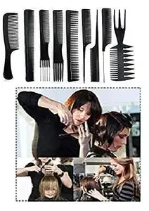 APOEM Professional 9 Pcs Cutting Comb Set Salon Hair Styling and Cutting Tools For Men And Women Pack Of 1