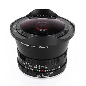 TTARTISAN TTArtisan 7.5mm F2.0 Fisheye Lens with 180° Angle of View Compatible with Fujifilm X-Mount Cameras Like X-A1, X-A2, X-at, X-M1, XM2, X-T1, X-T2, X-T10, X-Pro1, X-E1, X-E2