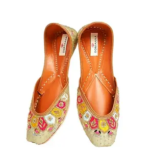 Doriaana Elina Mint Green Loafer Jutti | Women & Girl's Ethnic Shoes | Jaipuri Jutti | Nagra | Mojari, Punjabi Style Beautiful Juti for Ladies | Stylish Mojari for Women | Latest Mojari for Girls