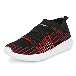 Bourge Men's Loire-127 Black and Red Running Shoes - 6 UK (40 EU) (7 US) (Loire-127-06)