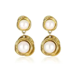 MEENAZ Earrings for Women Girls | Anti tarnish Gold Hoops | Studs | Ear Tops | Trendy | Fancy | Stylish | Aesthetic Jewellery | Accessories for Everyday Wear Ear rings Stainless steel Korean design