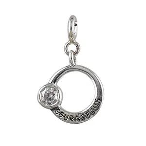 FOURSEVEN® Jewellery 925 Sterling Silver Courageous Aries Zodiac Charm Pendant, Fits in Bracelets and Necklace with Crystal Quartz for Men and Womenm (Gifts for Him/Her)
