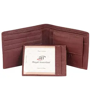 ROYAL INVENTION Tan Black Brown Leather Wallet and Pursefor Men