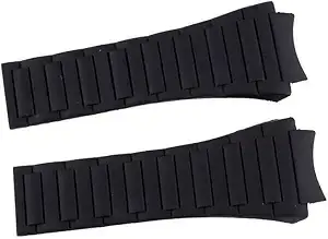 34mm Premium Silicone Rubber Replacement Watch Band Strap - Waterproof, Comfortable, and Stylish