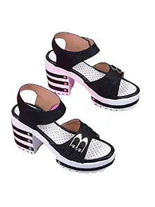 WalkTrendy Womens Synthetic Black Sandals With Heels - 4 UK (Wtwhs527_Black_37)