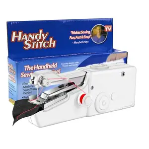 Plexaris Hand Sewing Machine, Hand Stitching Machine, Stapler Style Portable Sewing Machine for Home Tailoring, Quick Mini Sewing Machine for Fabric, Kids Cloth, Clothing - White (Battery Not Included）