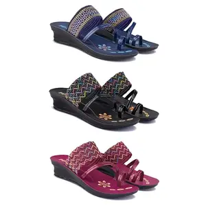 Women's Sandals | Lightweight | Stylish & Easy to Wear For Women's GR-SAN-(3-COMBO)-1953-1952-1949-6