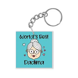 TheYaYaCafe Mothers Day Gifts for Grandmother World Best Dadima Keychain Keyring