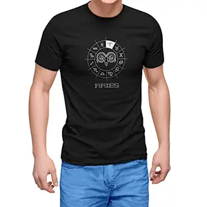Solid Attire Zodiac Sign T-Shirt (X-Large) Black