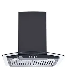 Hindware Steel Kylis 60 Plus Chimney with Oil Collector Cup (600 mm, Black)