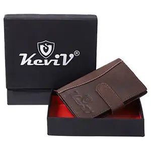 Keviv RFID Blocking Genuine Leather Credit Card/Debit Card Holder for Men & Women - 18 Card Slot (11 x 8 x 1 cm.) Brown |||||