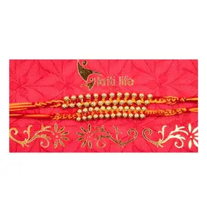 KRITILIFE Kriti Life Mauli Thread Rakhi Set of 2 for Brother, Sister, Kids| Dori, Dhaga, Bracelets Rakhi for Rakshabandhan