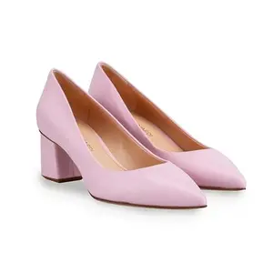 GLO GLAMP Women's Peep Toe Casual Pumps Heeled Sandals For Office Wedding (Light Purple, 7)