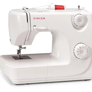 Singer FM 8280 Motorised Automatic Zig-Zag Electric Sewing Machine, 7 Built-in Stitches, 24 Stitches Functions, Automatic Needle Threader (White)