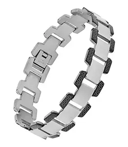 ZIVOM® Italian 316L Stainless Steel Black Plated Bracelet For Men