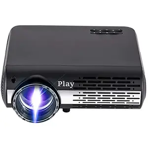Play Newest 4k 2k Full HD LED 3D Latest Advance Projector for all Home Entertainment Office Education Purpose with VGA USB HDMI AV INPUT AUDIO 3D Stereo Surround Speaker| Impressive Design| High Brightness & Contrast| Native Full HD Resolution with Long Led lifespan
