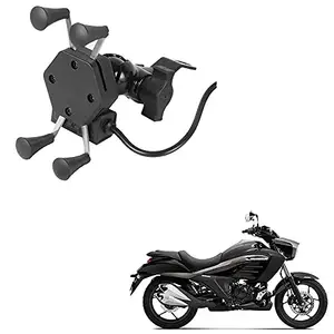 Auto Pearl -Waterproof Motorcycle Bikes Bicycle Handlebar Mount Holder Case(Upto 5.5 inches) for Cell Phone - Bajaj Discover 150 F