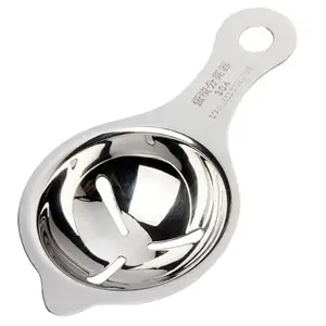 RASOIWARE Egg Separator Egg Yolk White Separator Stainless Steel Sifting Filter Egg Divider Kitchen Tool for Baking Cake, Kitchen Gadget for Cooking (10 x 6 cm)