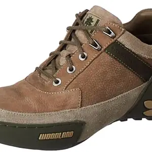 Woodland Men's Dubai Khaki Leather Casual Shoes-5 UK (39 EU) (OGC 3497119)