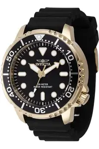 Invicta Silicone Pro Diver Black Dial & Band Men'S Analogue Watch - 47226