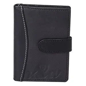 Keviv RFID Blocking Genuine Leather Credit Card/Debit Card Holder for Men & Women - 18 Card Slot (11 x 8 x 1 cm.) Black |