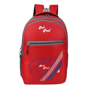 35 L Black Casual Waterproof Laptop Bag/backpack For Men Women Boys Girls/office School College Teens & Students_Red