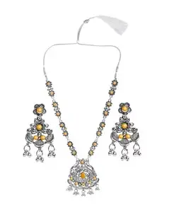 Yellow Round Long Necklace for Women – Traditional Indian Jewelry